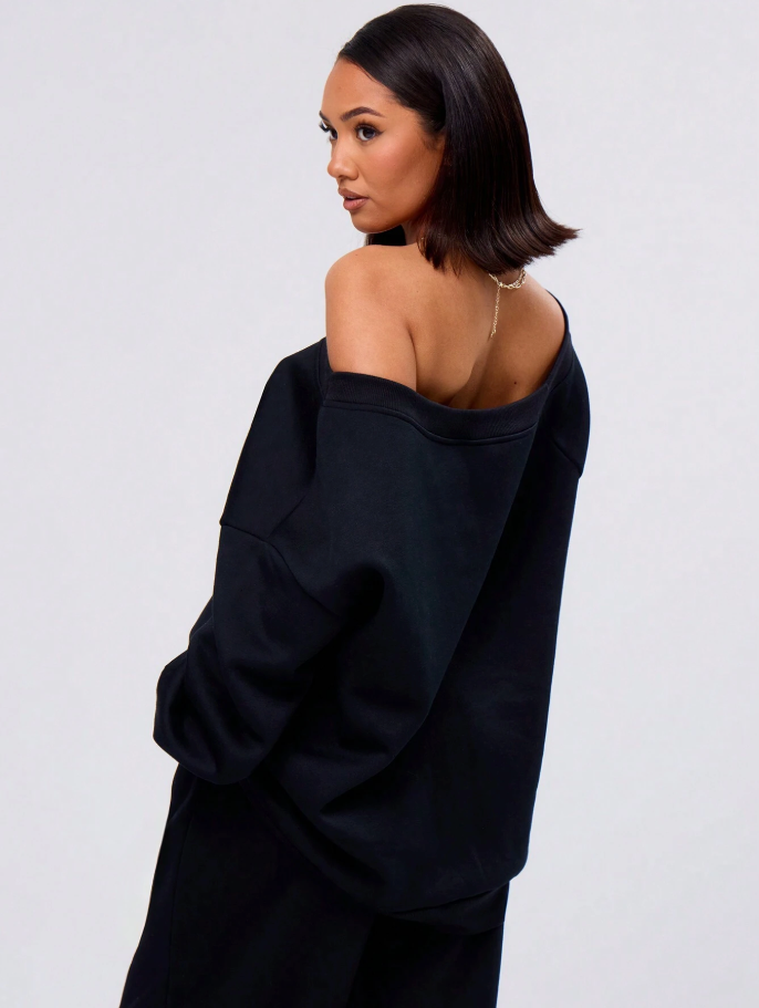 Casaco Oversized com Ombro Caído