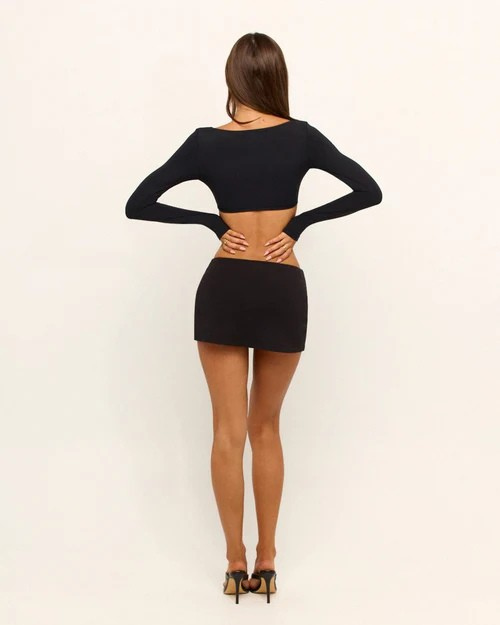 Blusa Manga Cropped V