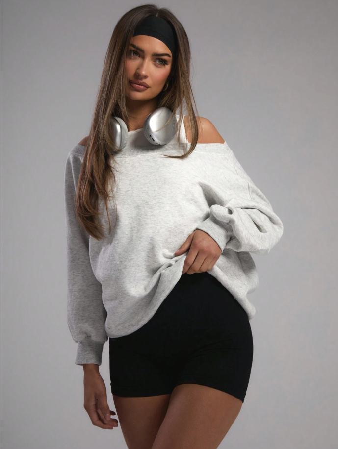 Casaco Oversized com Ombro Caído